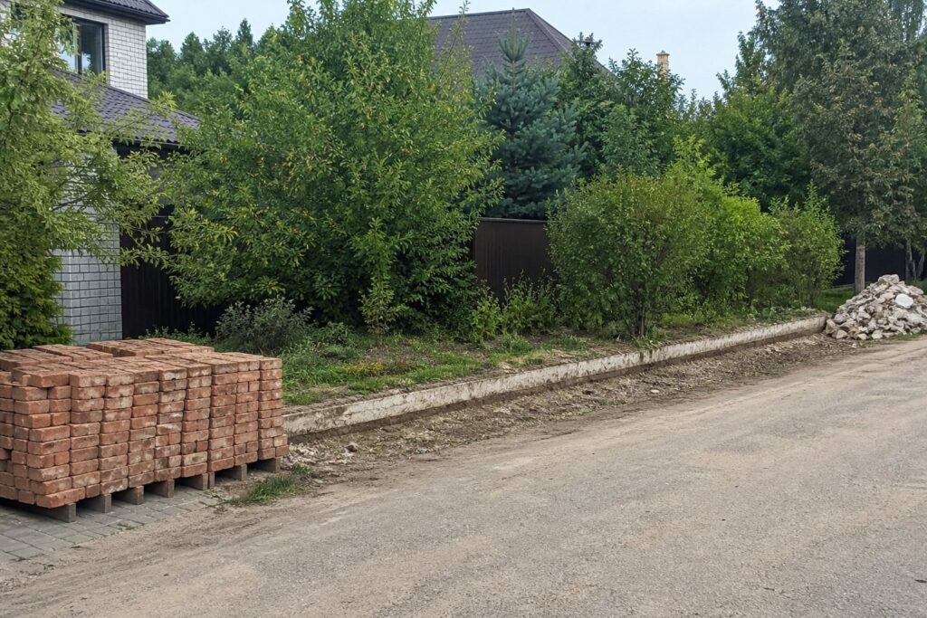 Результат работ: демонтаж кирпичного забора